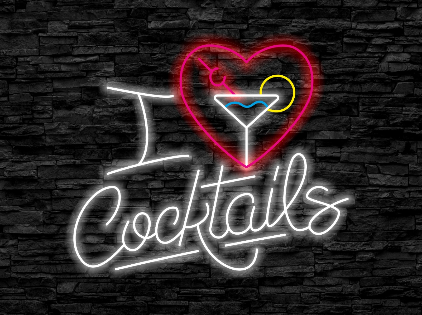 neon 5 NeonLed - I ❤ Cocktails - Imagen 1